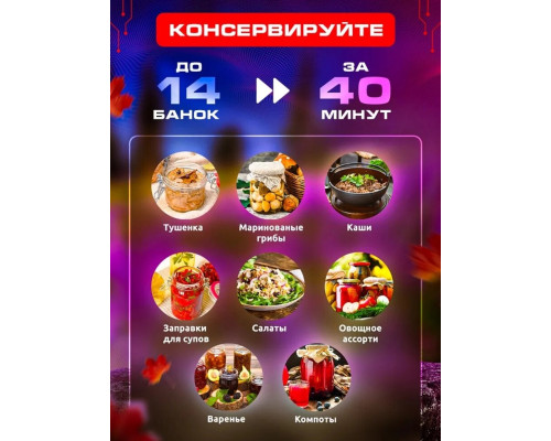 Автоклав Электрический Малиновка 3 Смарт ШЕФ 42л  ТЭН