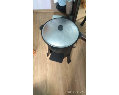 Комплект печь для казана +казан 10 л+шумовка